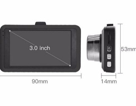 1080P High Resolution Dashboard Camera Recorder - 140 Degree Wide Angle View