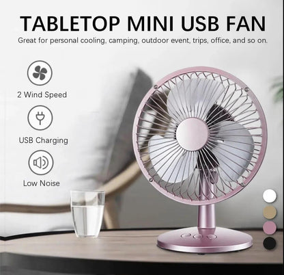 Mini ventilador portátil de escritorio con alimentación por USB 