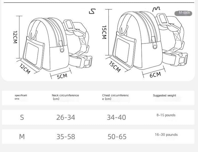 Cute Pet School Bag Backpack + Leash