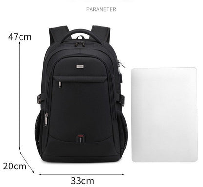 Large-Capacity Casual Backpack - Multi-Functional Business Travel Computer Bag & College Student Schoolbag