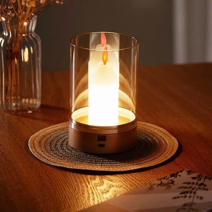 Touch-Free Adjustable Brightness Candle Night Light - USB Rechargeable