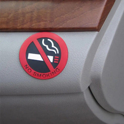 No Smoking Car Stickers Styling Round Red Sign Vinyl Sticker