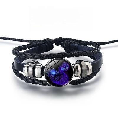 Luminous Zodiac Constellations Rope Bracelet