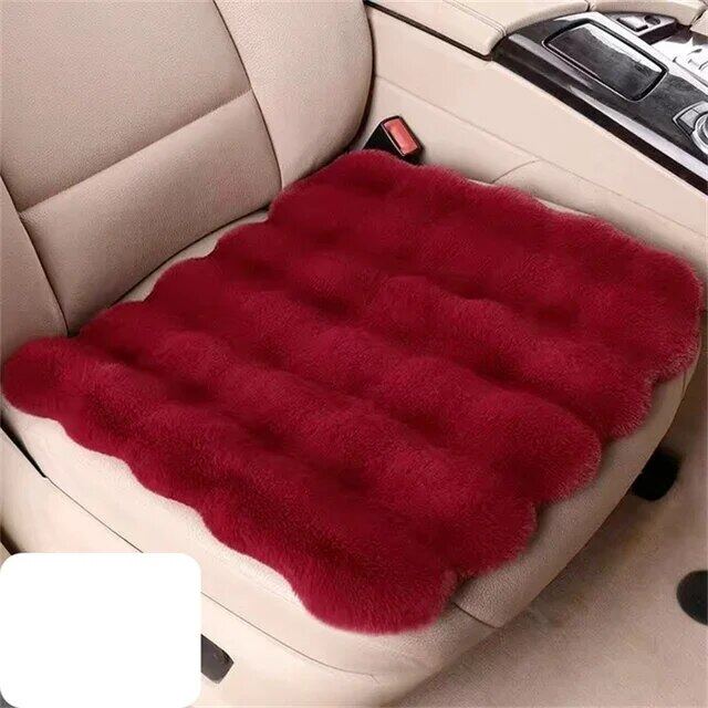 Funda protectora de felpa para cojín de asiento de coche, calidez de invierno