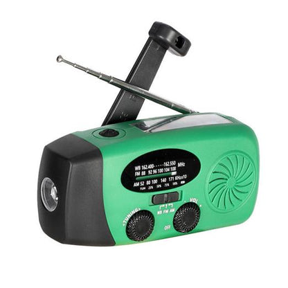 Upgraded Solar Powered Hand Crank Radio, USB Charger, SOS Flashlight