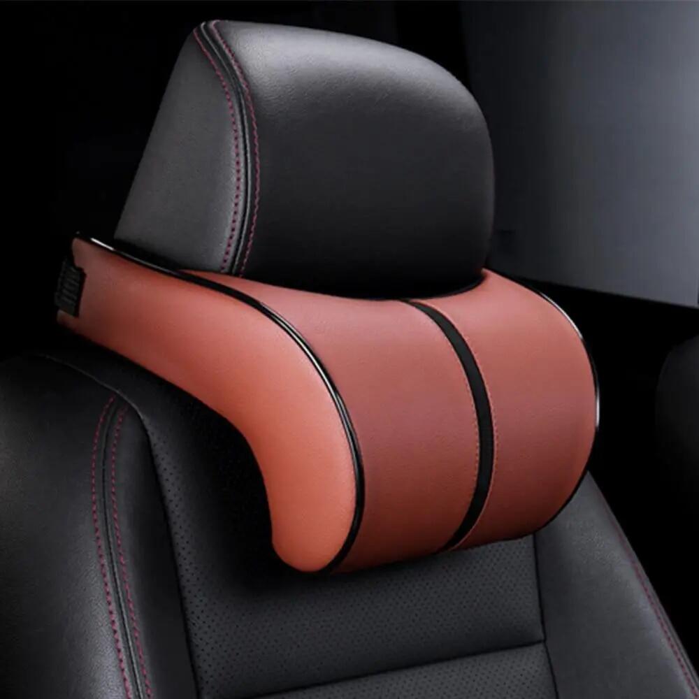 Almohada ajustable para asiento de coche con reposacabezas de algodón y espuma viscoelástica