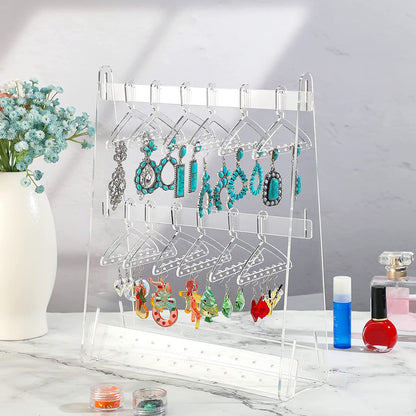 Dazzling Acrylic Mini Jewelry Hangers Storage