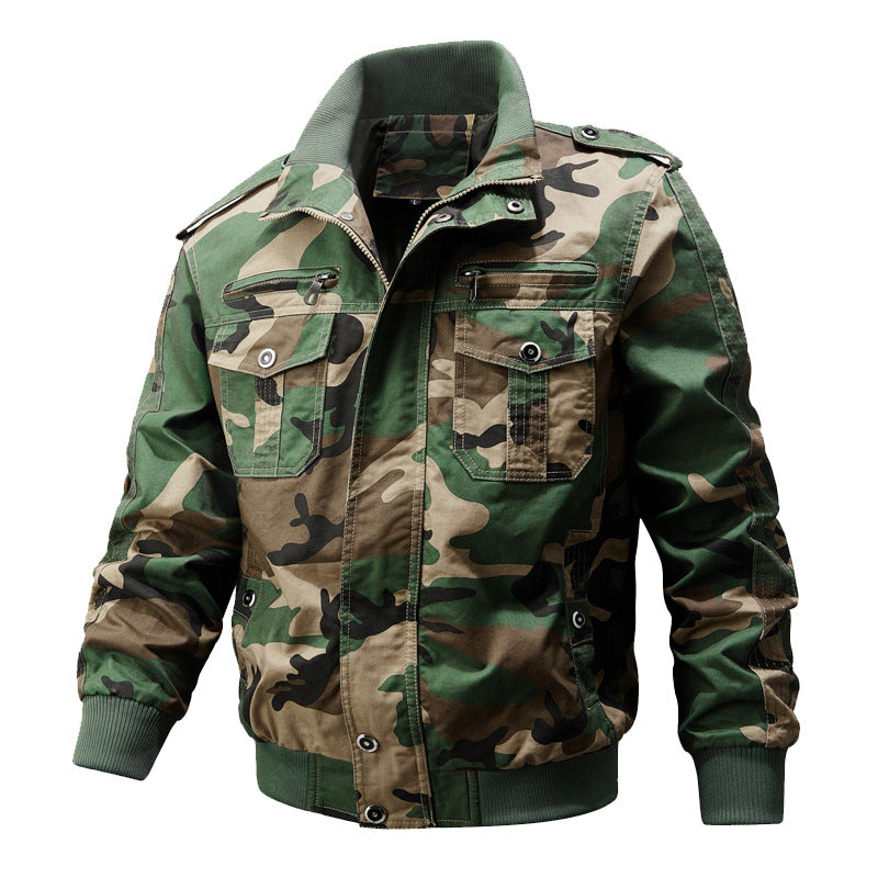 Men's Casual Color Tactical Collar Jacket