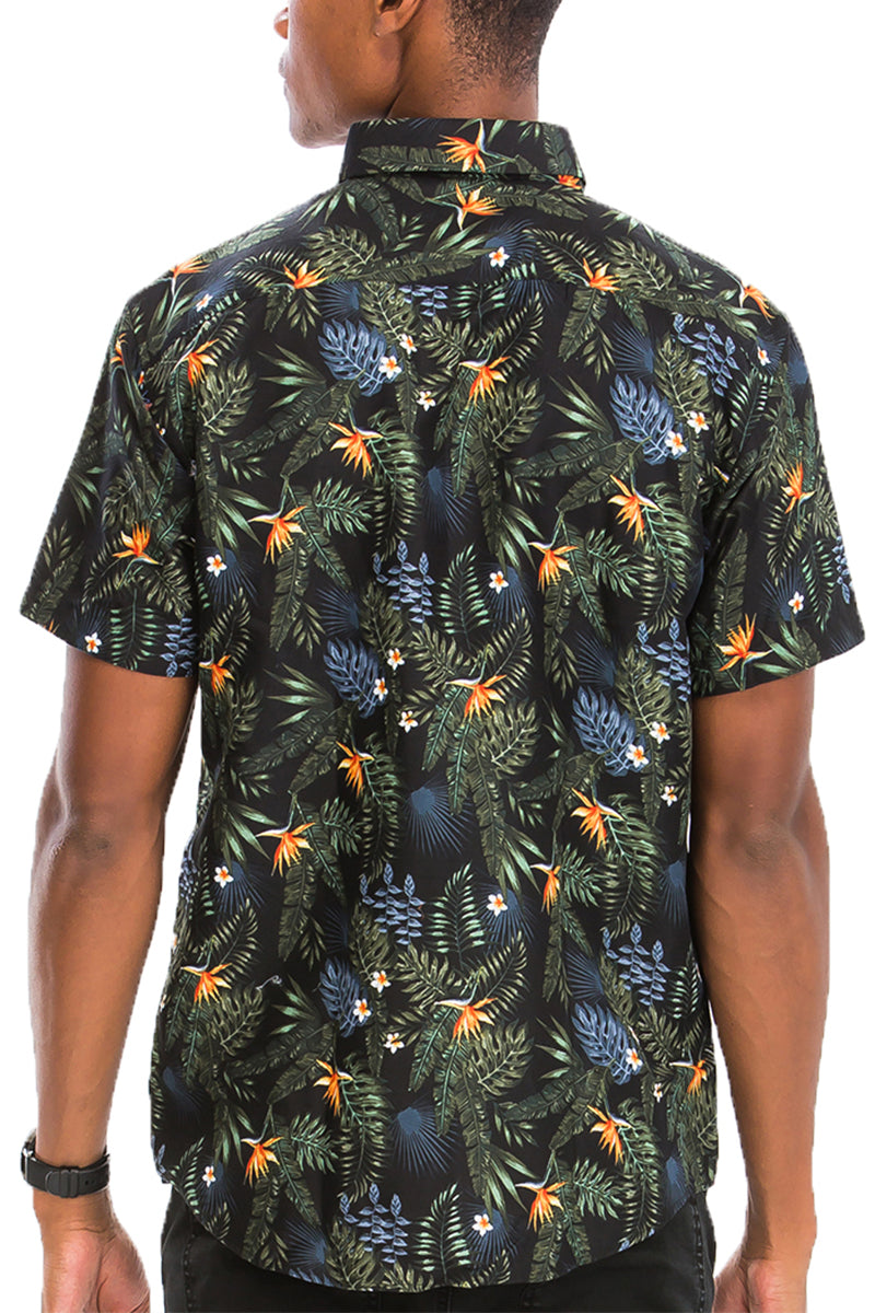 Camisa hawaiana de manga corta con estampado digital