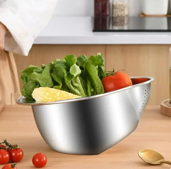 Stainless Steel Strainer Wash Bowl