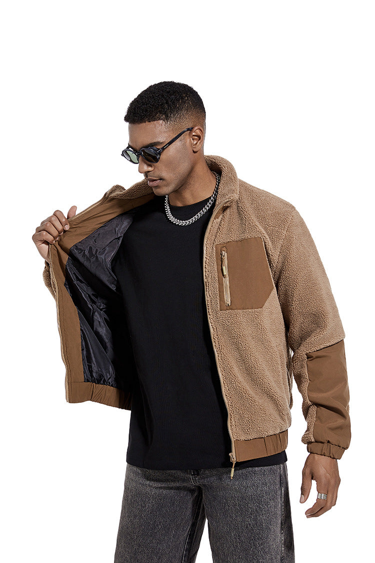 Men's Winter-Autumn Polyester Fleece Jacket