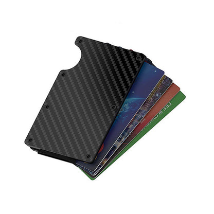 Large Capacity Slim Anti-Theft Carbon Fiber Wallet RFID Protector