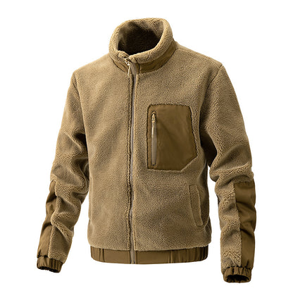 Men's Winter-Autumn Polyester Fleece Jacket