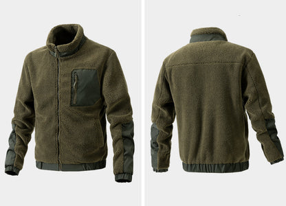 Men's Winter-Autumn Polyester Fleece Jacket