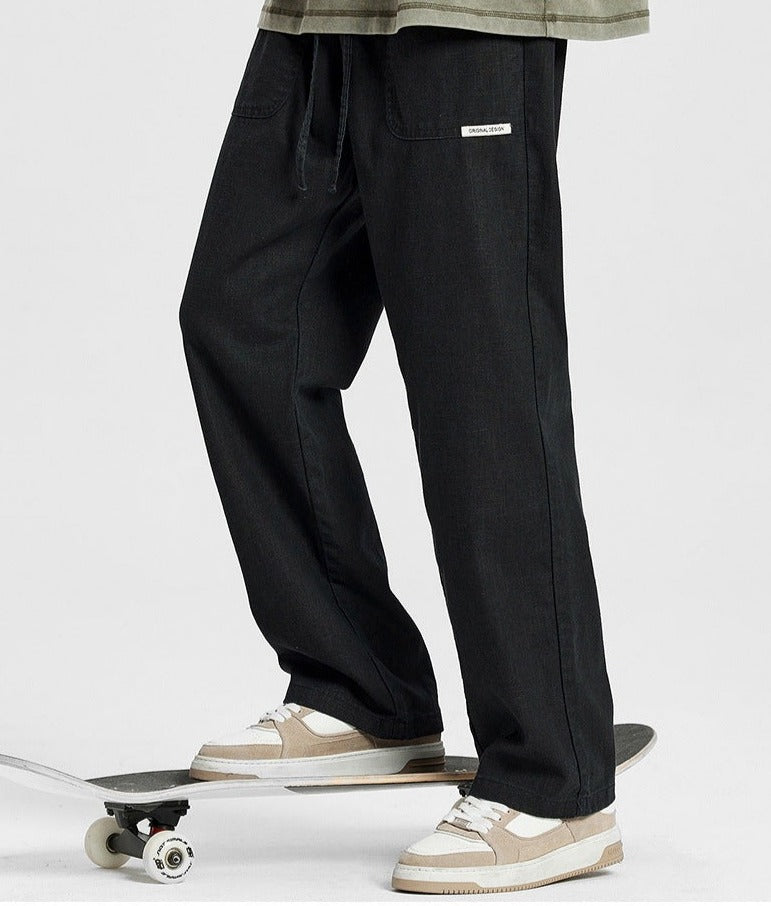 2024 American Style Cotton and Linen Casual Pants