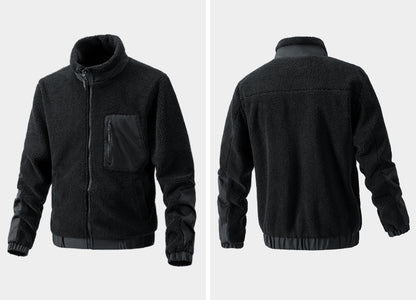 Men's Winter-Autumn Polyester Fleece Jacket