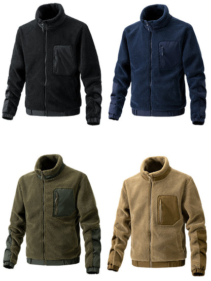 Men's Winter-Autumn Polyester Fleece Jacket