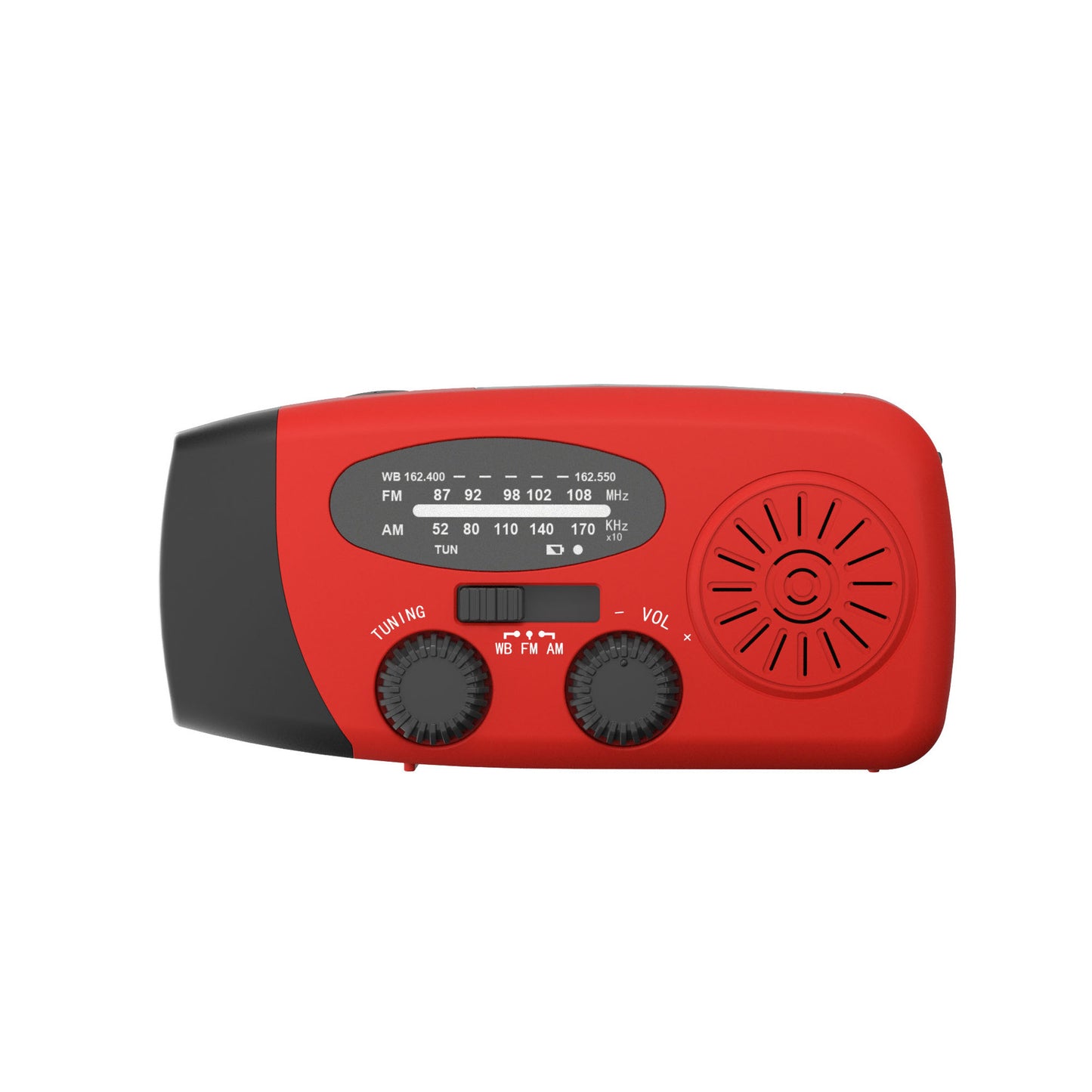 Upgraded Solar Powered Hand Crank Radio, USB Charger, SOS Flashlight