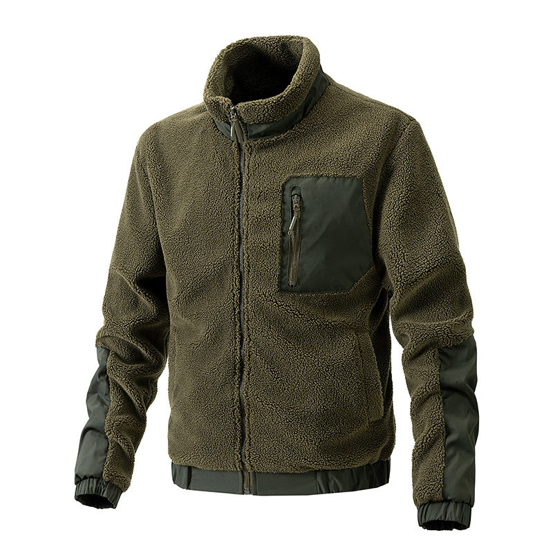 Men's Winter-Autumn Polyester Fleece Jacket