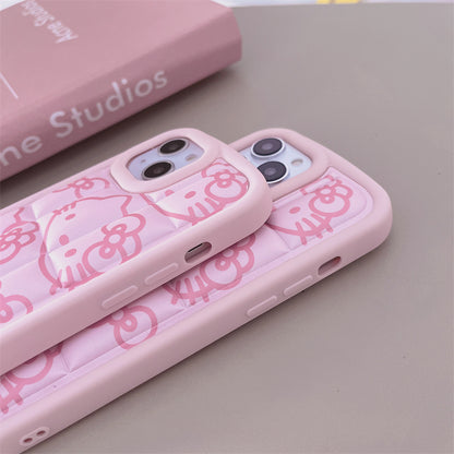 Funda para iPhone 3D Design Rosa Hello Kitty Apple iPhone 11 - 15 Pro Max 