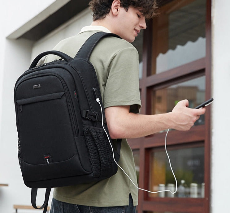 Large-Capacity Casual Backpack - Multi-Functional Business Travel Computer Bag & College Student Schoolbag