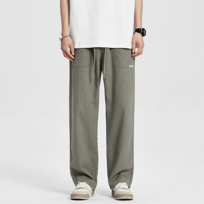 2024 American Style Cotton and Linen Casual Pants