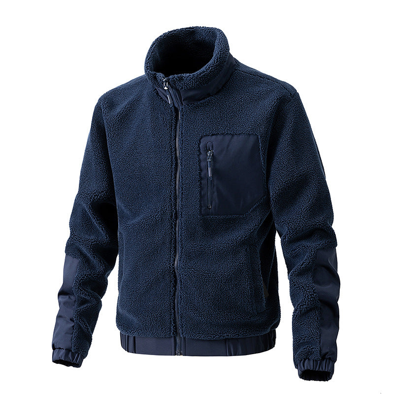 Men's Winter-Autumn Polyester Fleece Jacket