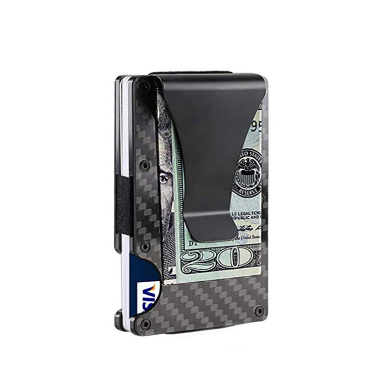 Large Capacity Slim Anti-Theft Carbon Fiber Wallet RFID Protector