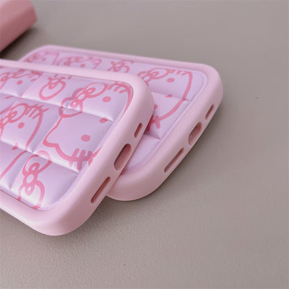 Funda para iPhone 3D Design Rosa Hello Kitty Apple iPhone 11 - 15 Pro Max 