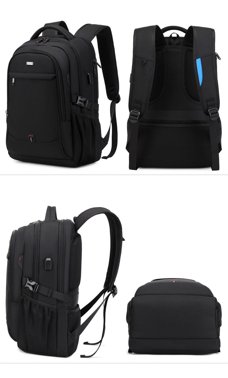 Large-Capacity Casual Backpack - Multi-Functional Business Travel Computer Bag & College Student Schoolbag