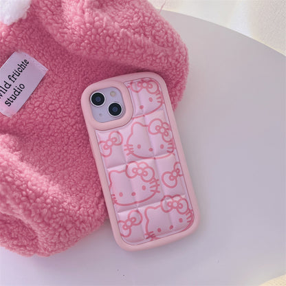 Funda para iPhone 3D Design Rosa Hello Kitty Apple iPhone 11 - 15 Pro Max 