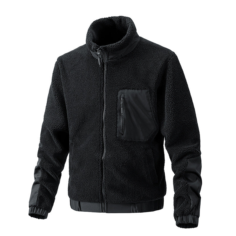 Men's Winter-Autumn Polyester Fleece Jacket