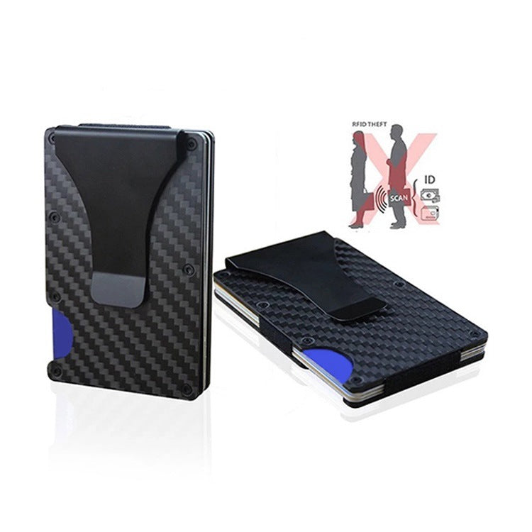 Large Capacity Slim Anti-Theft Carbon Fiber Wallet RFID Protector