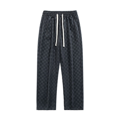 Men's Casual Checkered Plaid Loose Fashion Pants