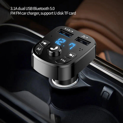 Fast-Charging Bluetooth FM Radio MP3 Player Transmitter Car Charger