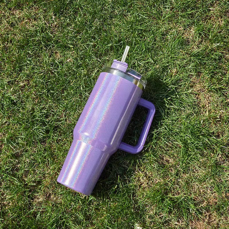 Vaso de café al vacío de acero inoxidable de 40 onzas con tapa, sin BPA