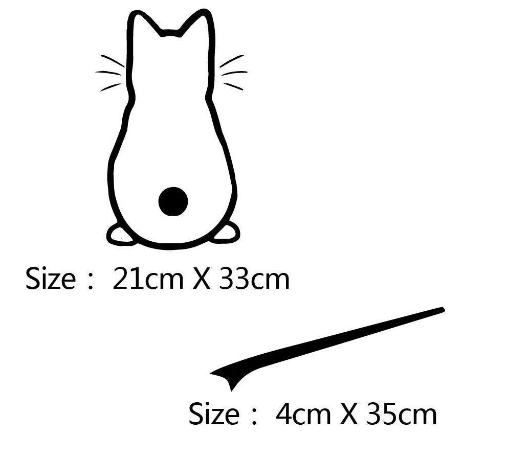 Etiqueta engomada divertida del gato de 21cm x 33cm para la ventana trasera del coche 