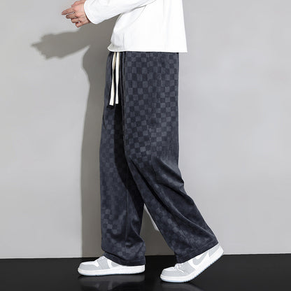 Men's Casual Checkered Plaid Loose Fashion Pants