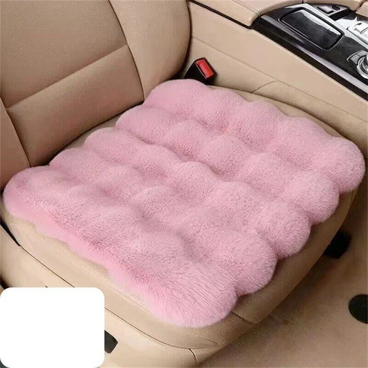 Funda protectora de felpa para cojín de asiento de coche, calidez de invierno