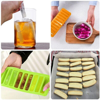 Water Bottle Silicone Ice Rectangles Tray Mold