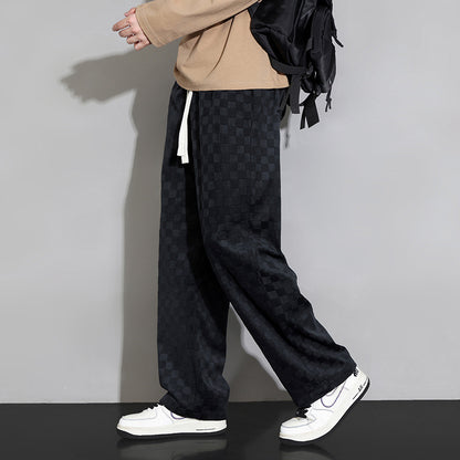 Men's Casual Checkered Plaid Loose Fashion Pants