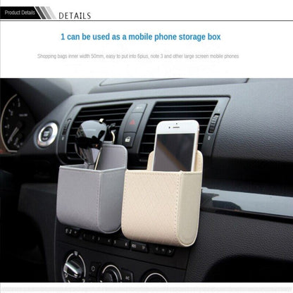 Car Dashboard Vent Leather Holder Box