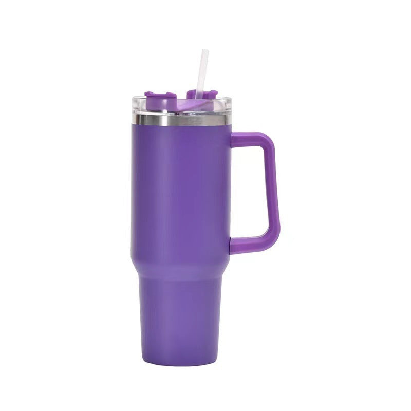 Vaso de café al vacío de acero inoxidable de 40 onzas con tapa, sin BPA