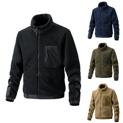 Men's Winter-Autumn Polyester Fleece Jacket