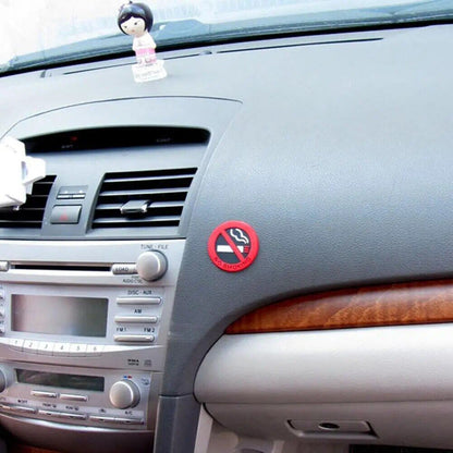 No Smoking Car Stickers Styling Round Red Sign Vinyl Sticker