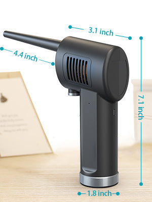 Aspirador de aire comprimido eléctrico recargable portátil para ordenador, teclado, dispositivos electrónicos y limpieza (batería de 6000 mAh)