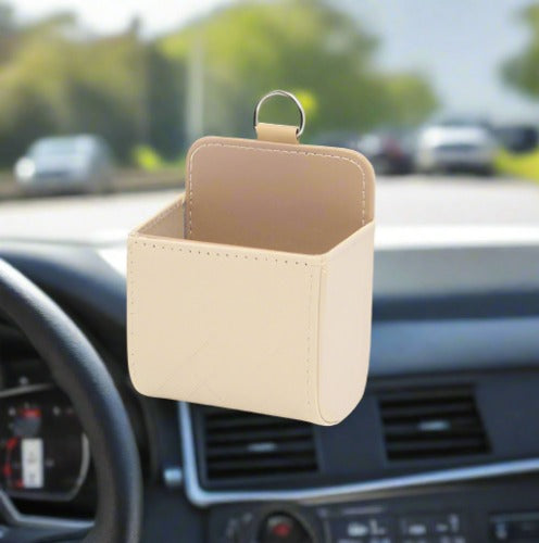 Car Dashboard Vent Leather Holder Box