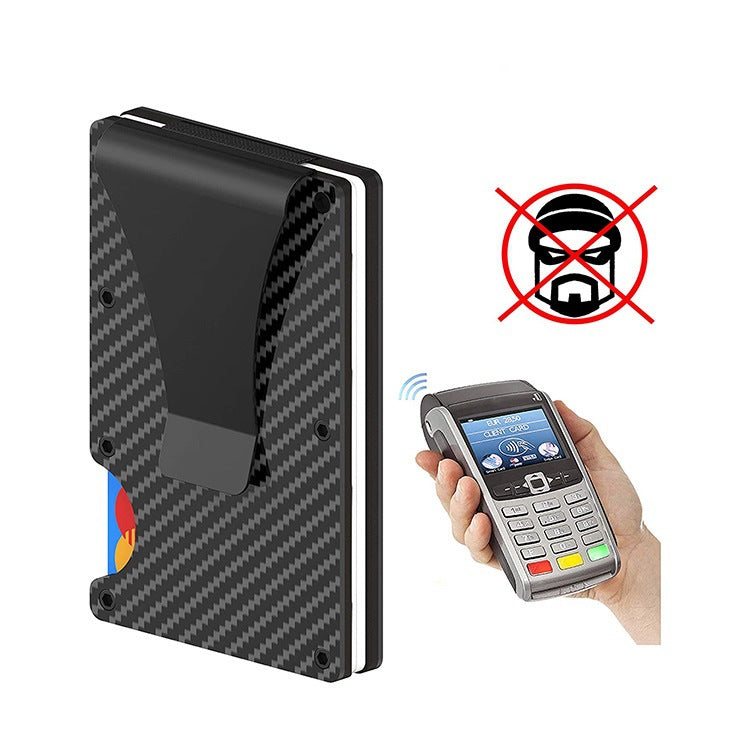 Large Capacity Slim Anti-Theft Carbon Fiber Wallet RFID Protector