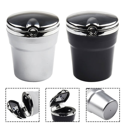 2-in-1 Car Ashtray and Garbage Can combo With LED