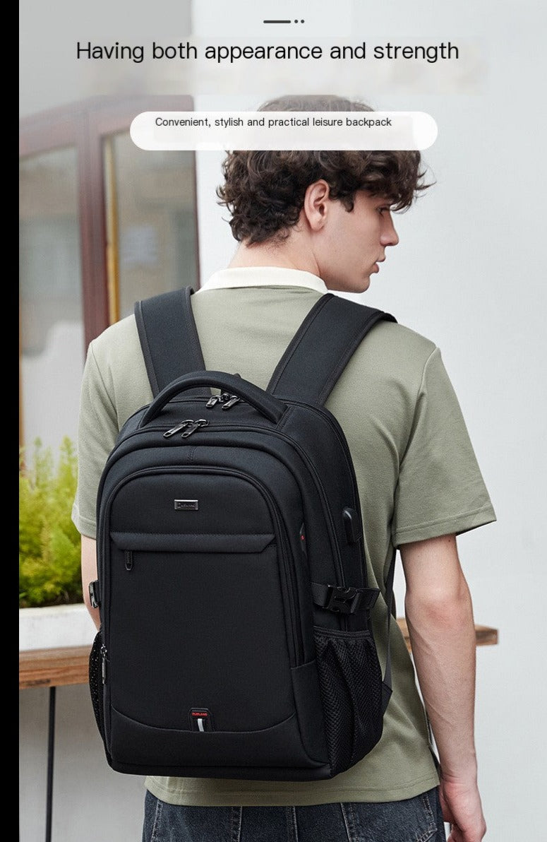 Large-Capacity Casual Backpack - Multi-Functional Business Travel Computer Bag & College Student Schoolbag